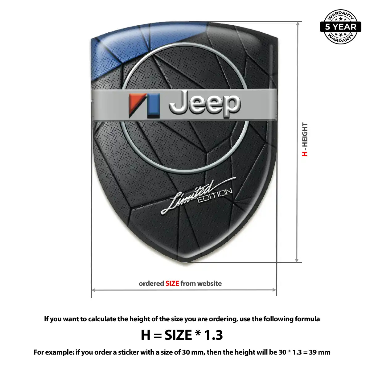 Jeep Emblem Domed Badge Interior Elegance