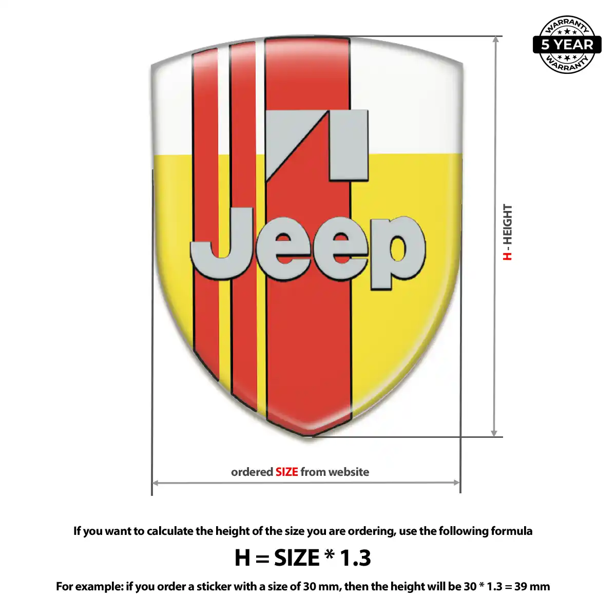 Jeep Emblem Domed Badge Interior Luxe