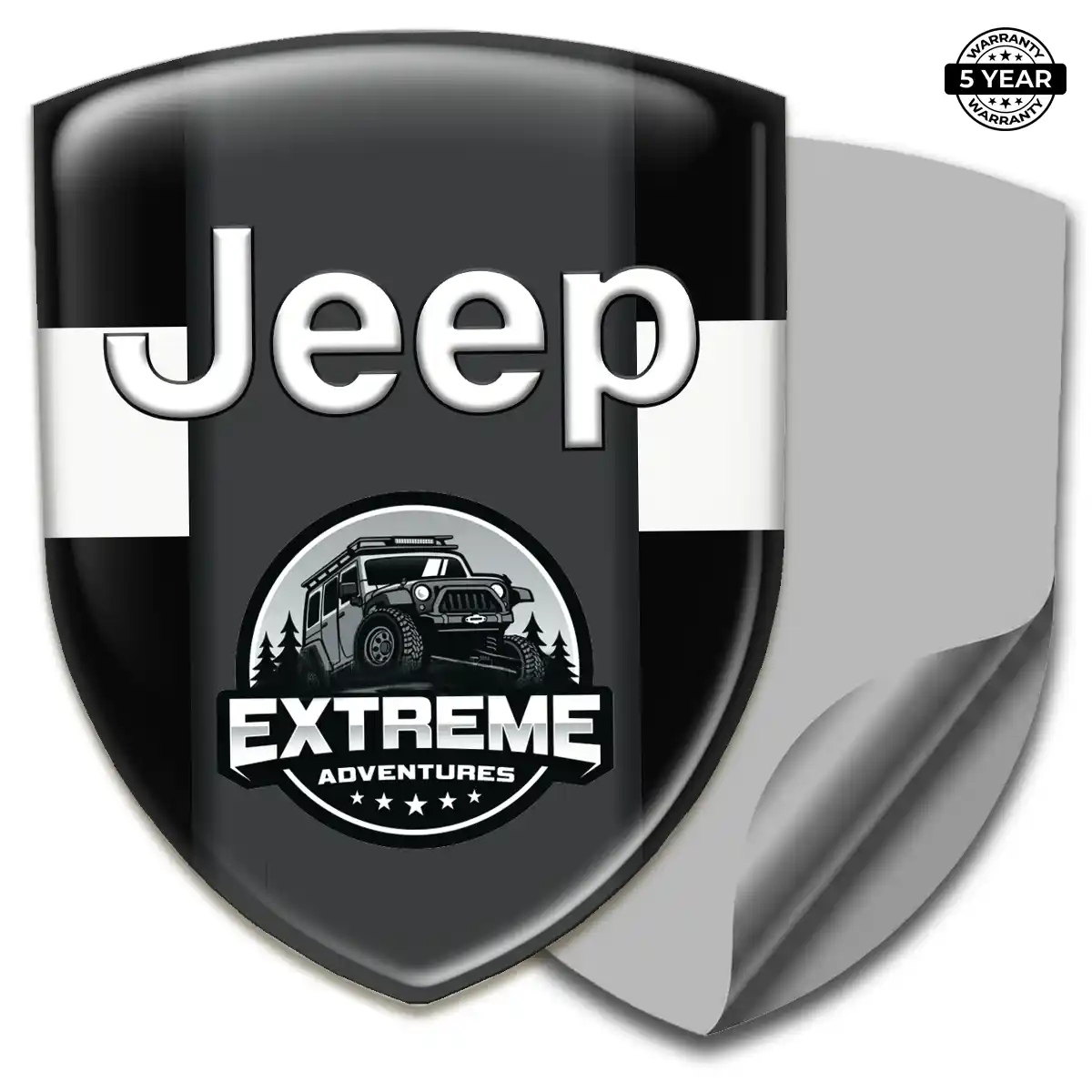 Jeep Emblem Domed Badge Outer Style