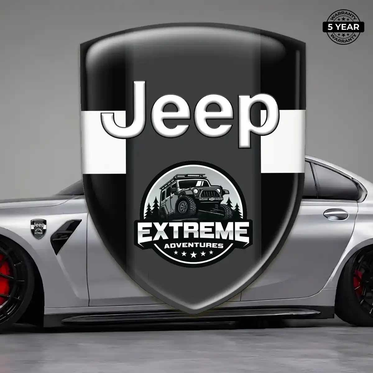 Jeep Emblem Domed Badge Outer Style