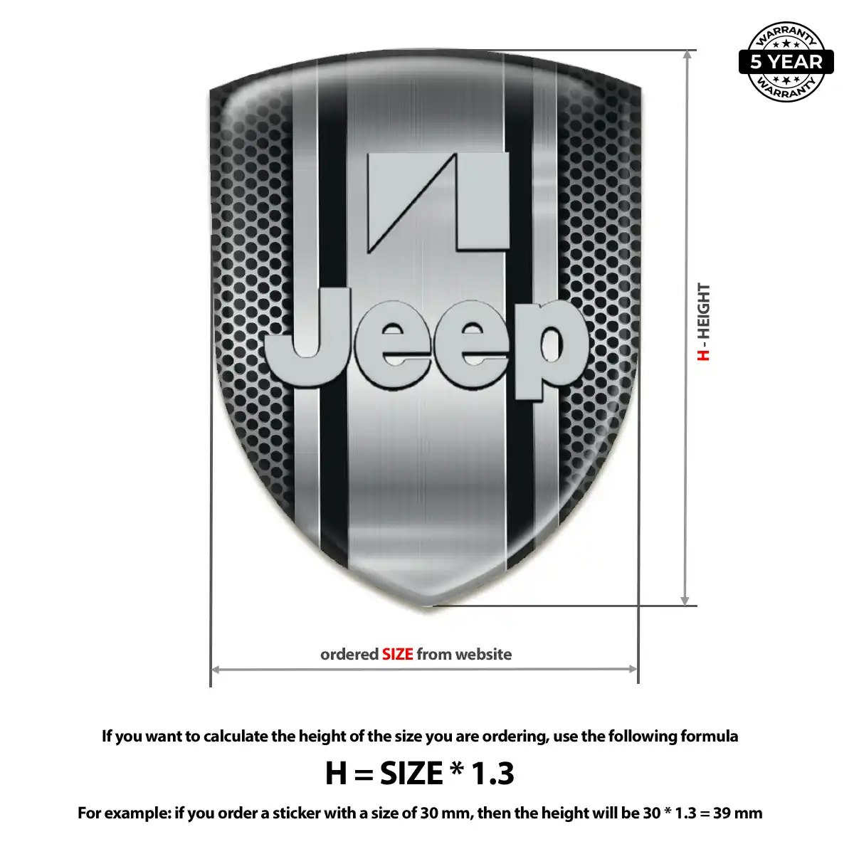 Jeep Emblem Domed Badge Prestige Line