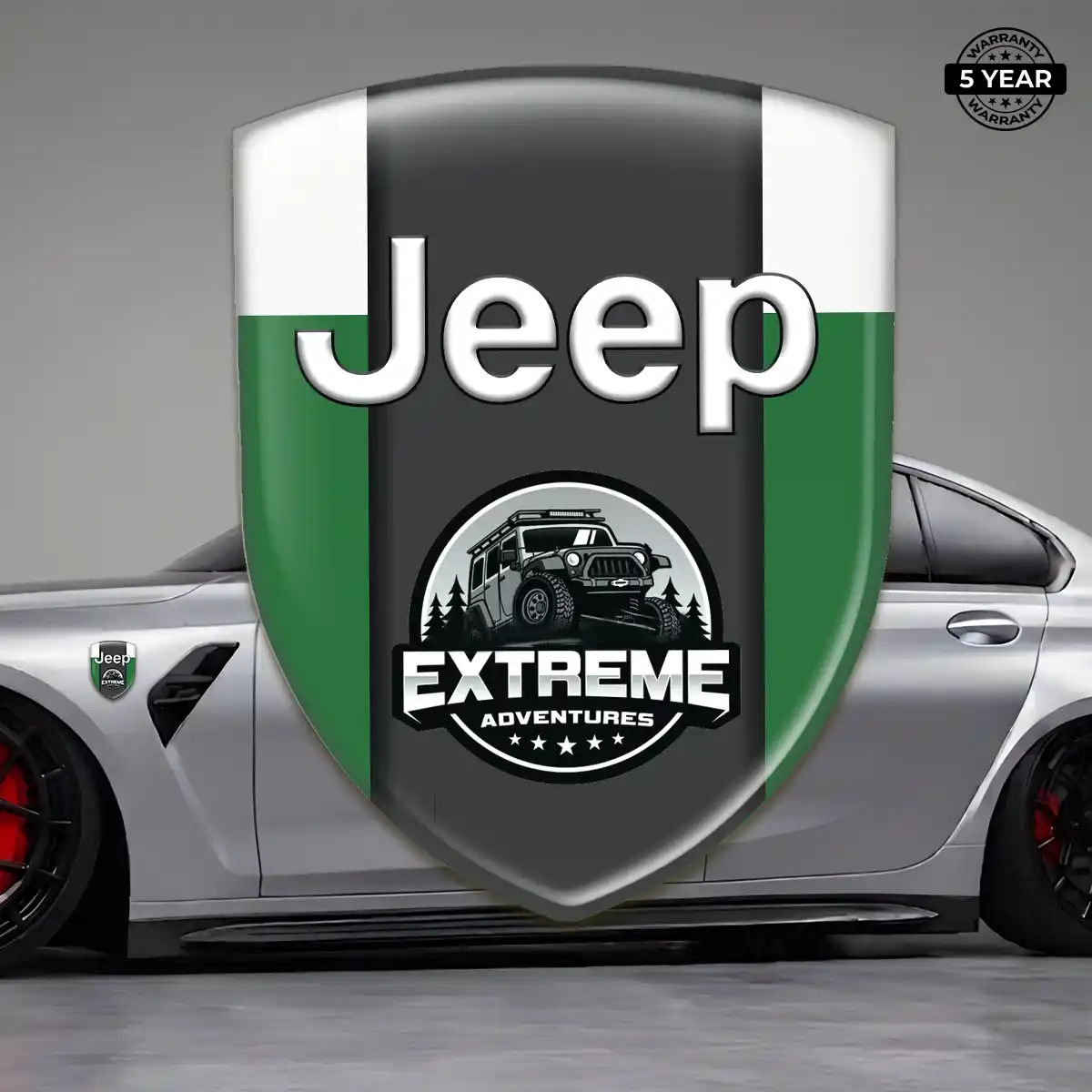 Jeep Emblem Domed Badge Resin Elite