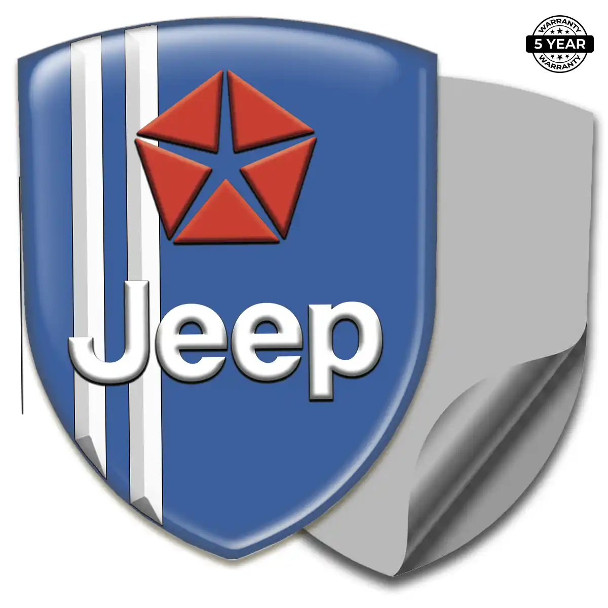 Jeep Emblem Domed Badge Resin Luxe