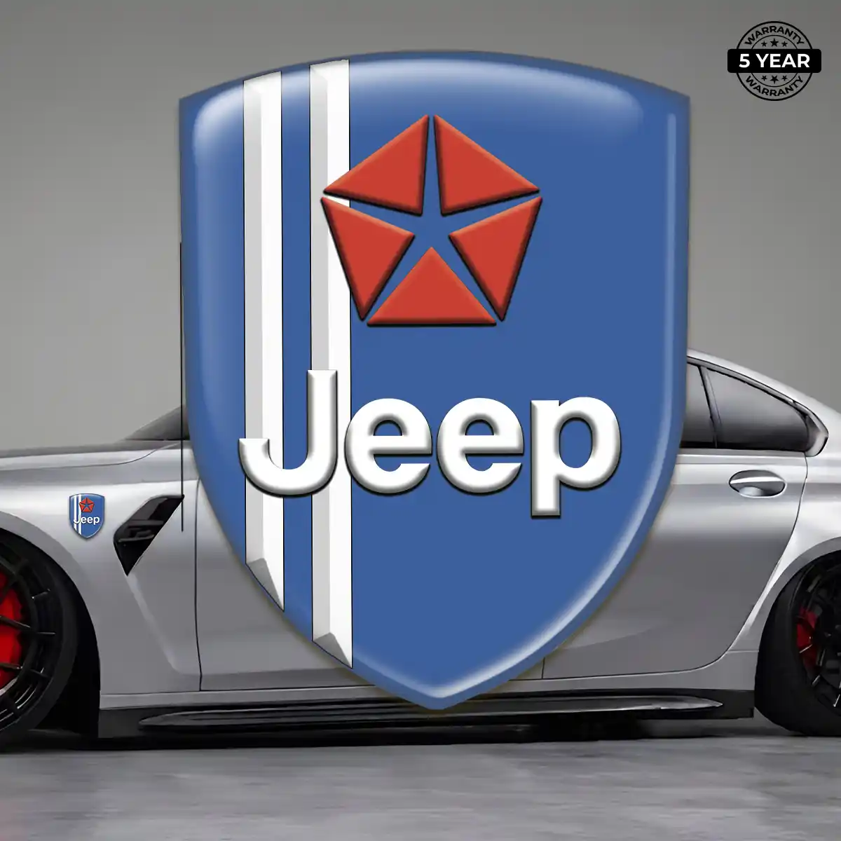Jeep Emblem Domed Badge Resin Luxe