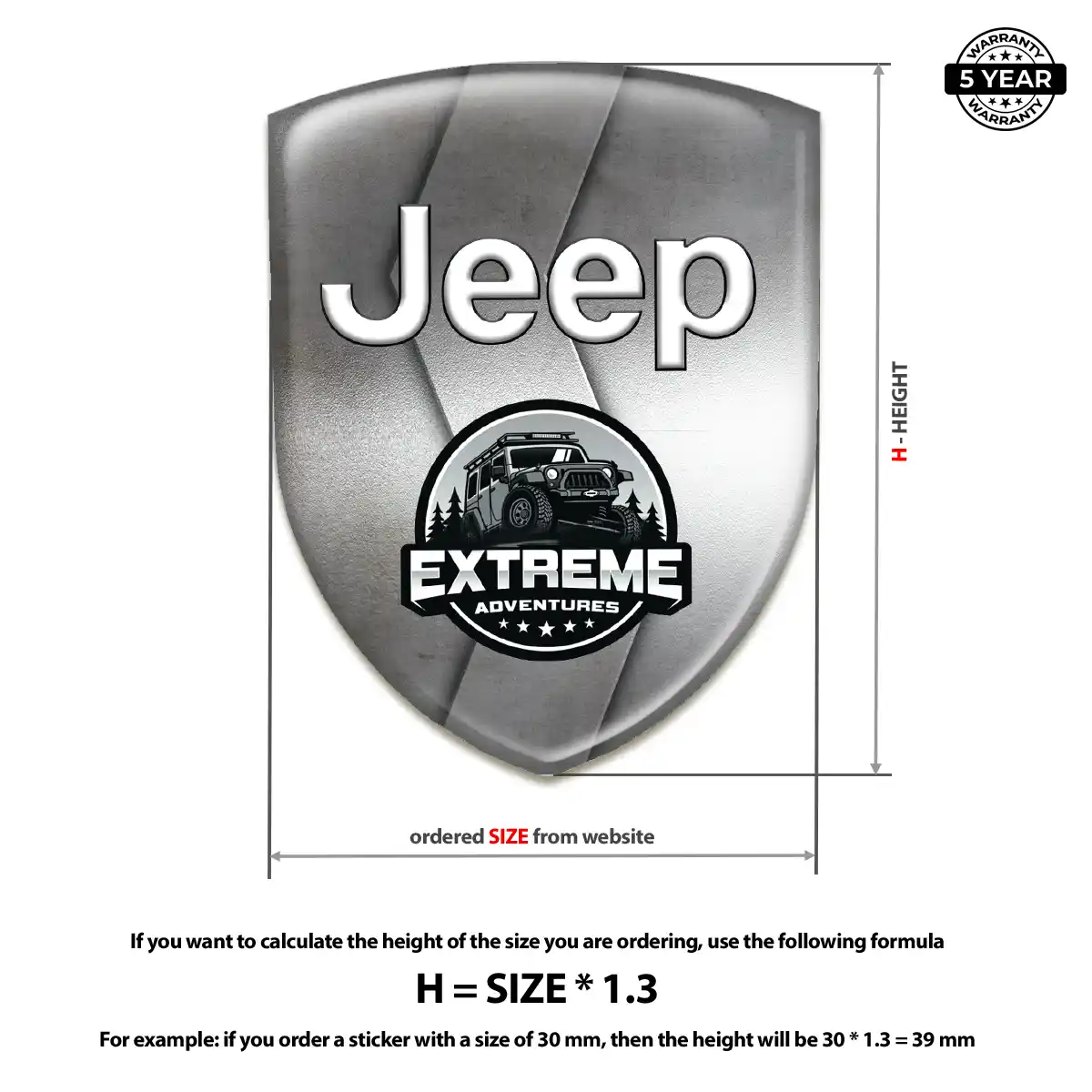Jeep Emblem Domed Badge Sleek Style