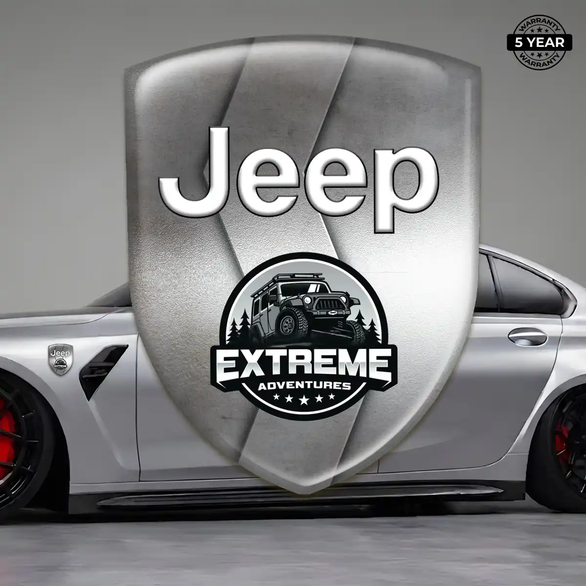 Jeep Emblem Domed Badge Sleek Style