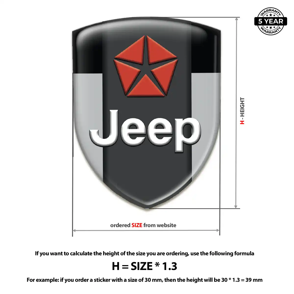 Jeep Emblem Domed Badge Superior Craft