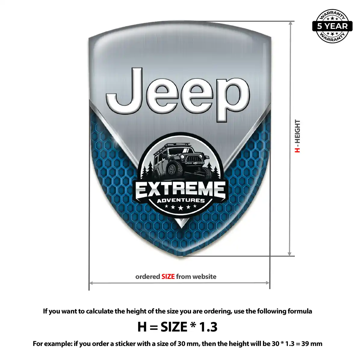 Jeep Emblem Logo Badge Premium Dome