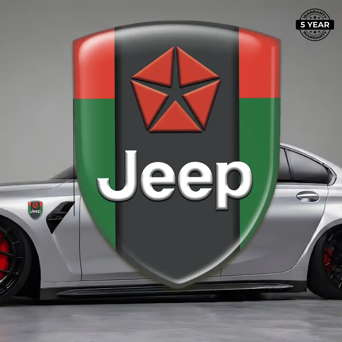 Jeep Emblem Logo Cabin Style