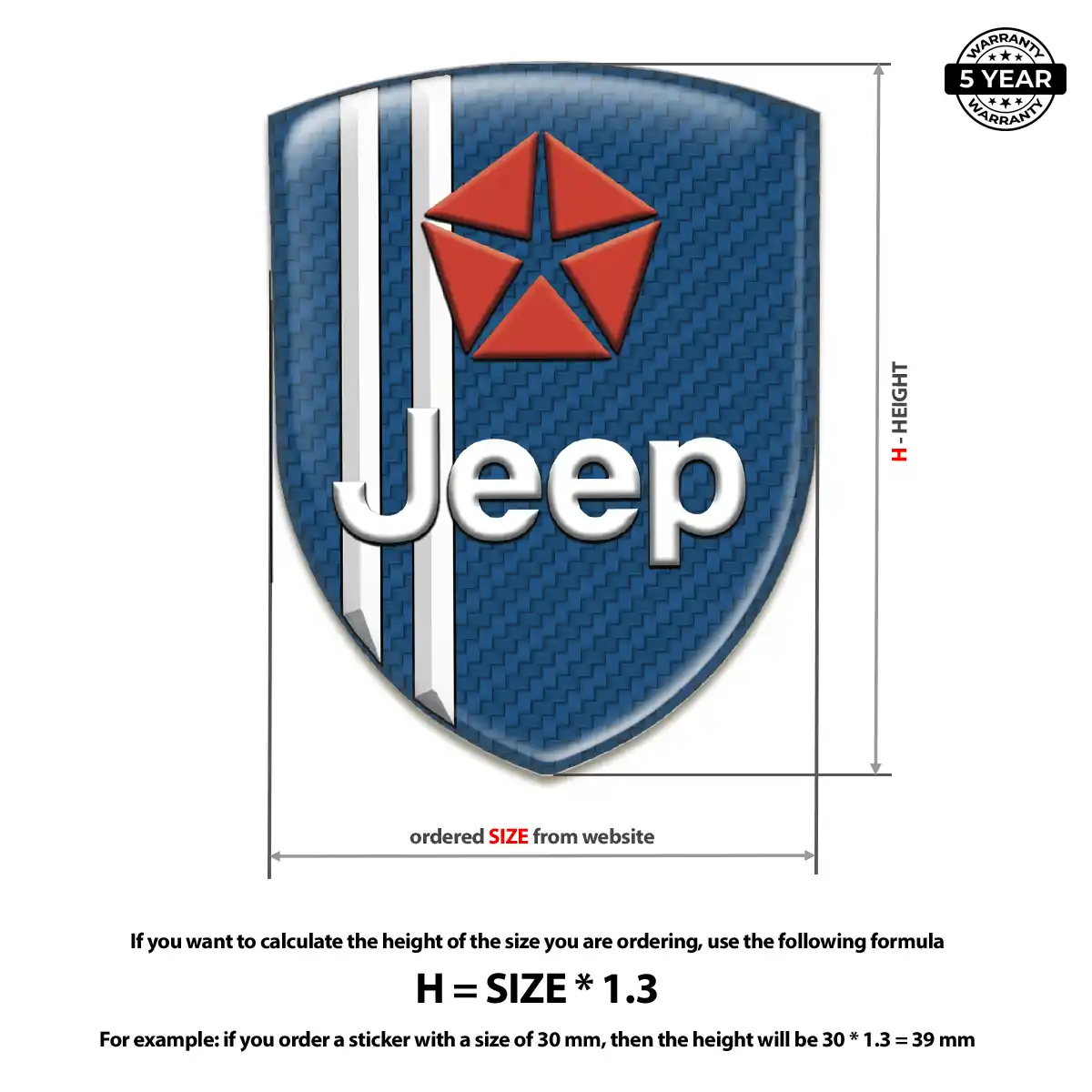 Jeep Emblem Logo Premium Dome