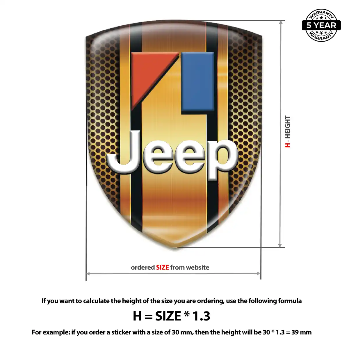 Jeep Emblem Logo Resin Luxe