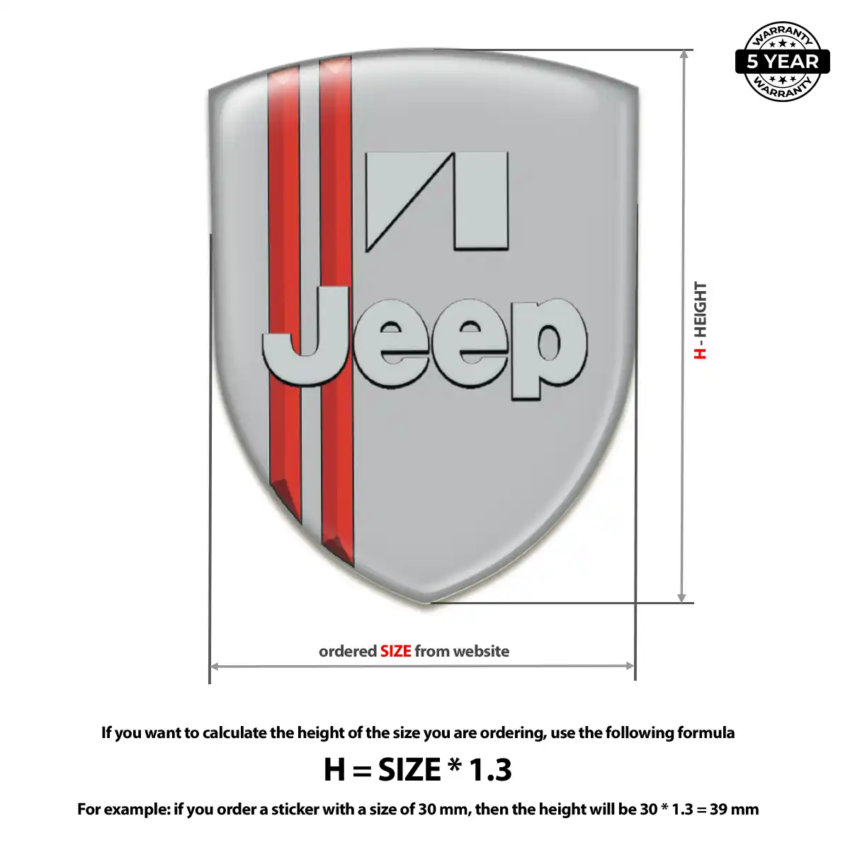 Jeep Emblem Shield Elite Finish
