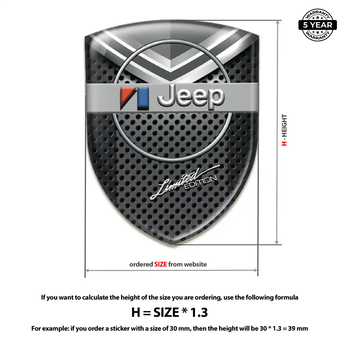 Jeep Emblem Shield Outer Style