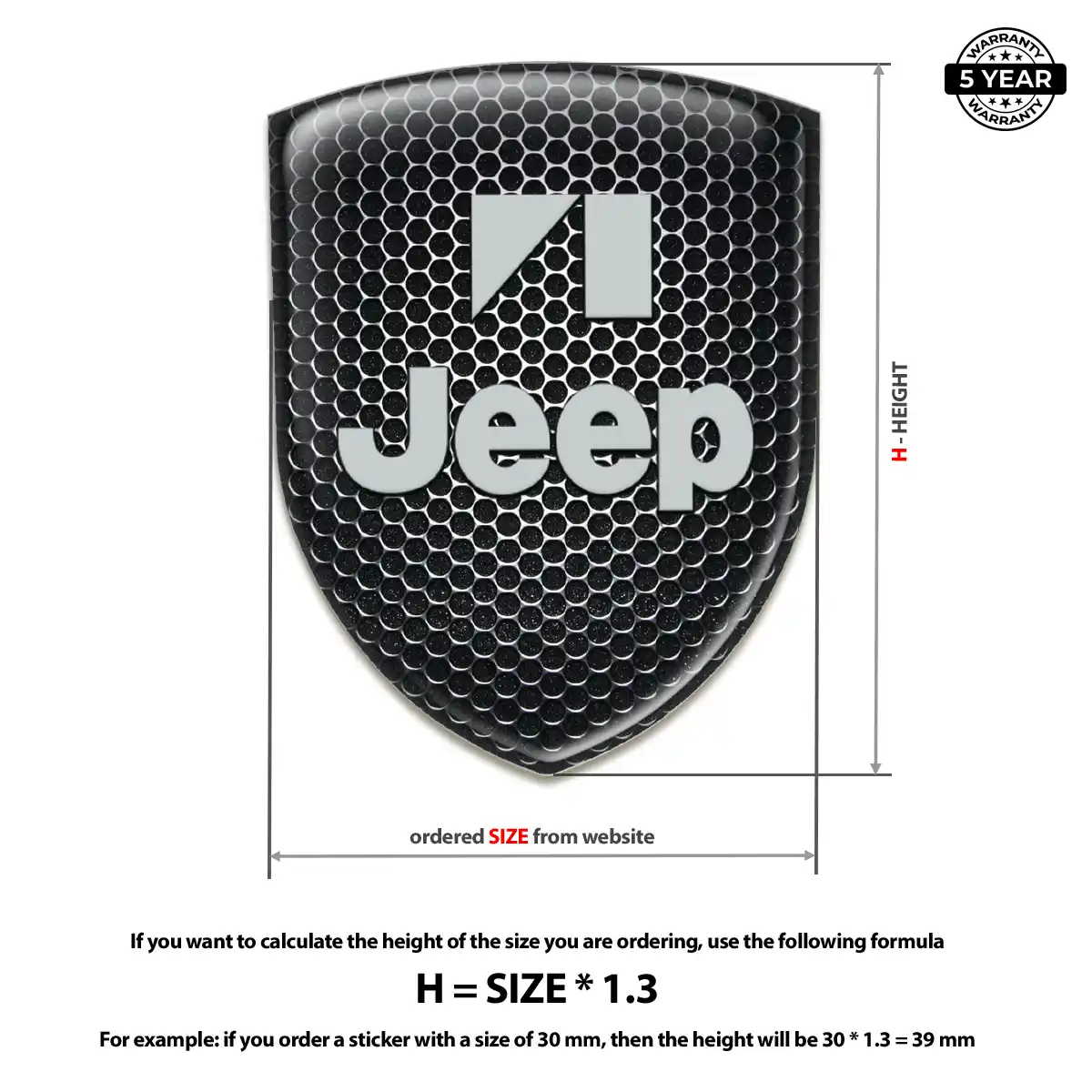 Jeep Emblem Shield Resin Elite