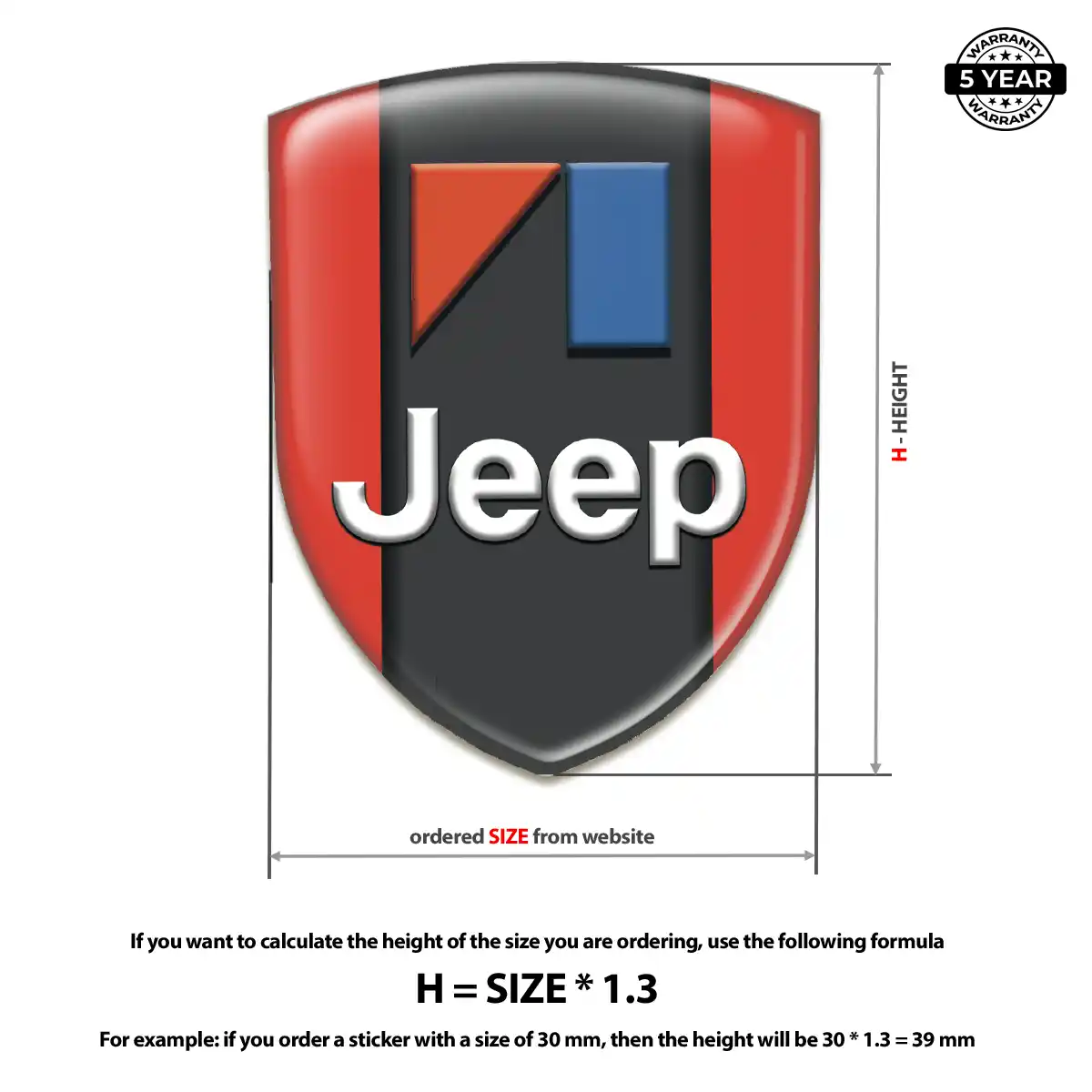Jeep Emblem Shield Resin Luxe