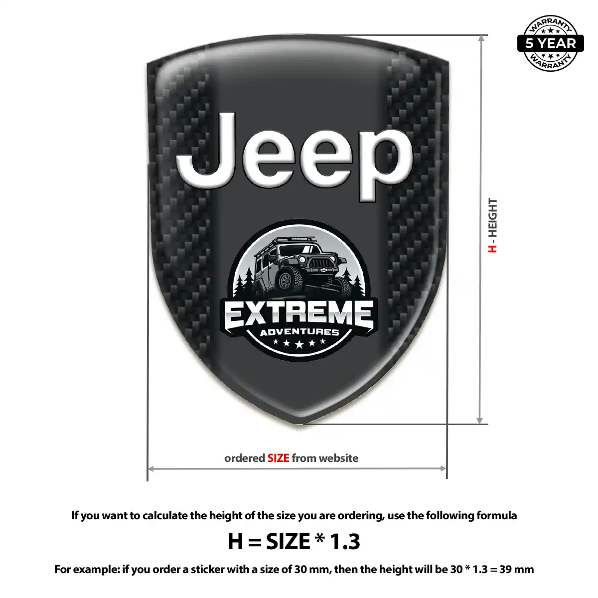Jeep Emblem Shield Signature Grade