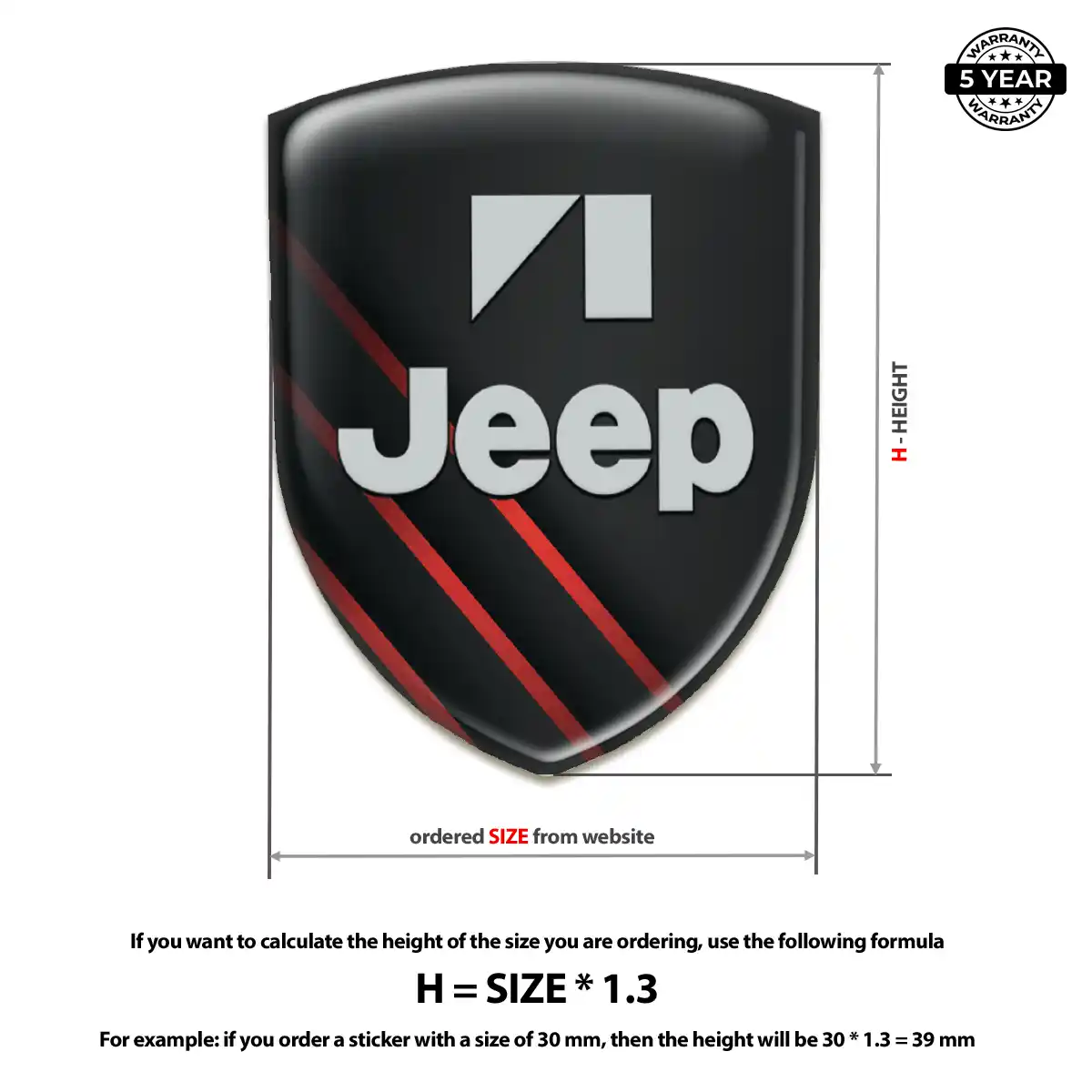 Jeep Emblem Silicone Premium Dome