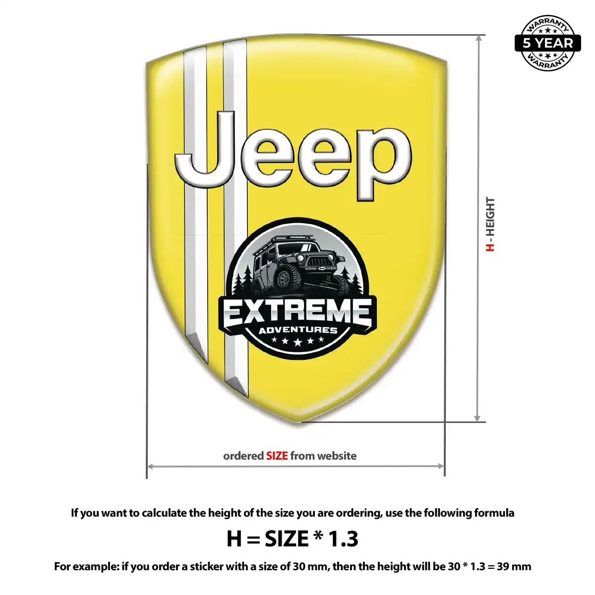 Jeep Epoxy Domed Sticker Elite Edition