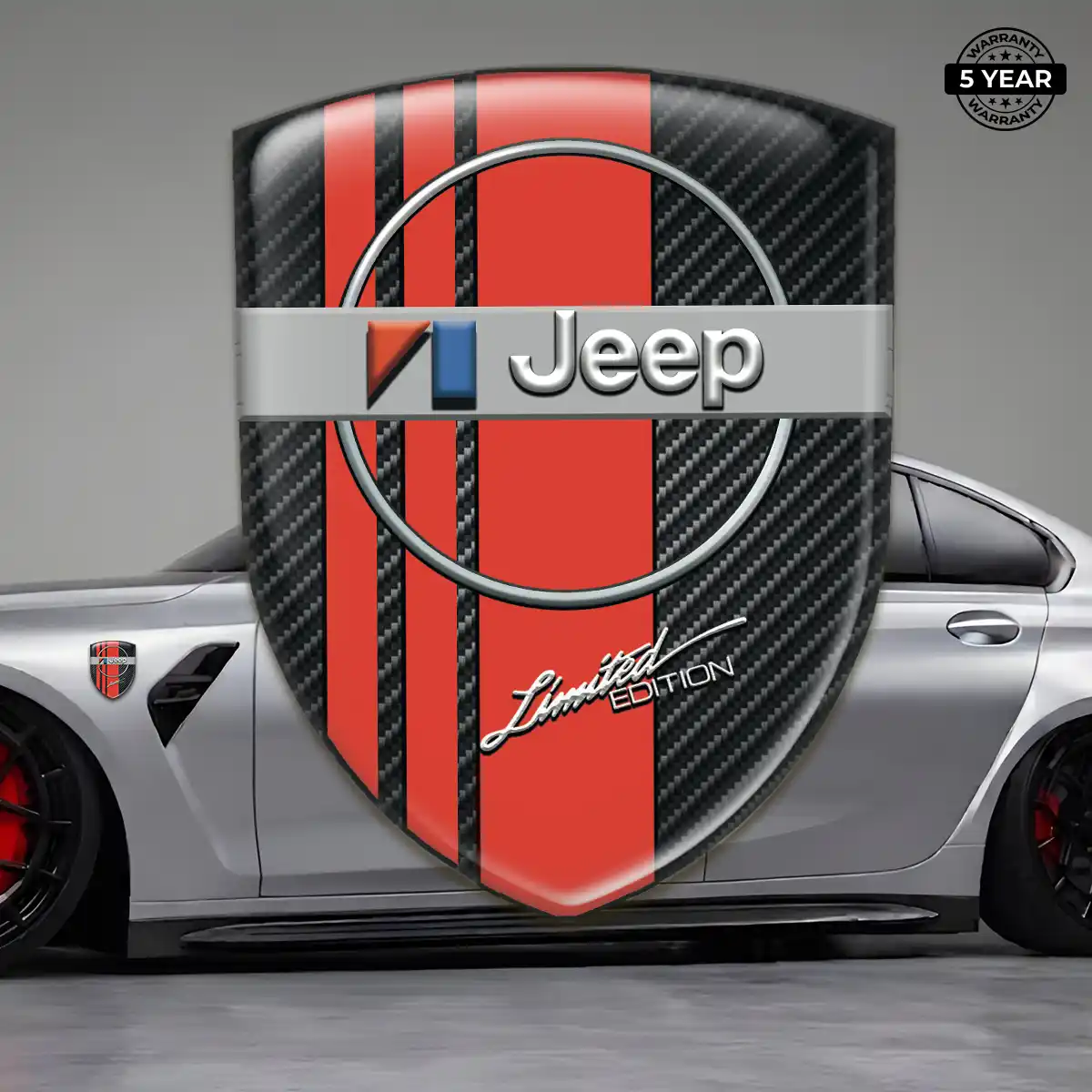 Jeep Epoxy Domed Sticker Interior Luxe