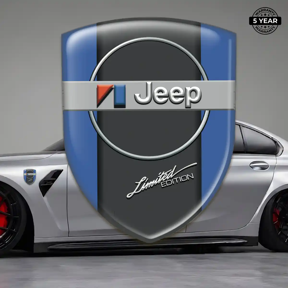 Jeep Epoxy Domed Sticker Refined Design