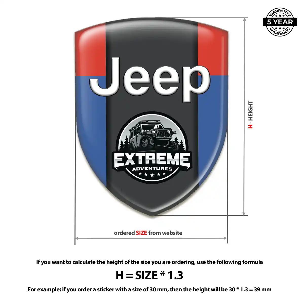 Jeep Gel Badge Sticker Cabin Style