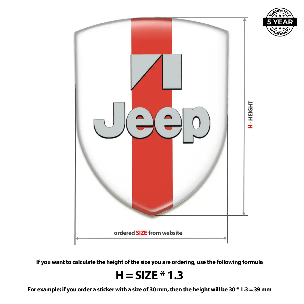 Jeep Gel Badge Sticker Deluxe Edition