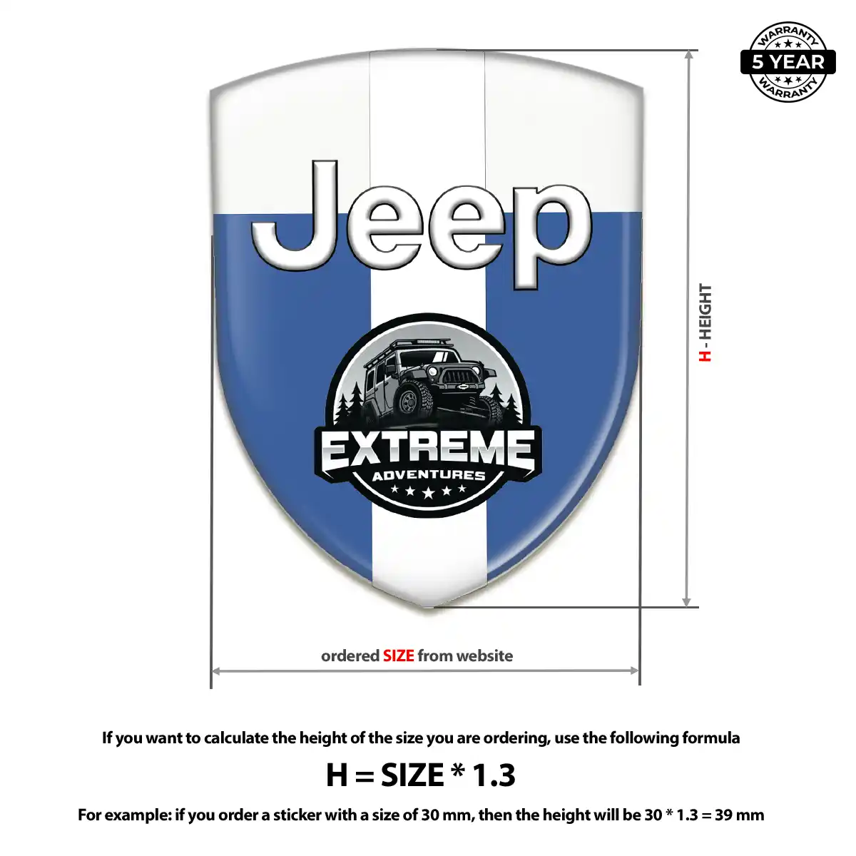 Jeep Gel Badge Sticker Elite Edition