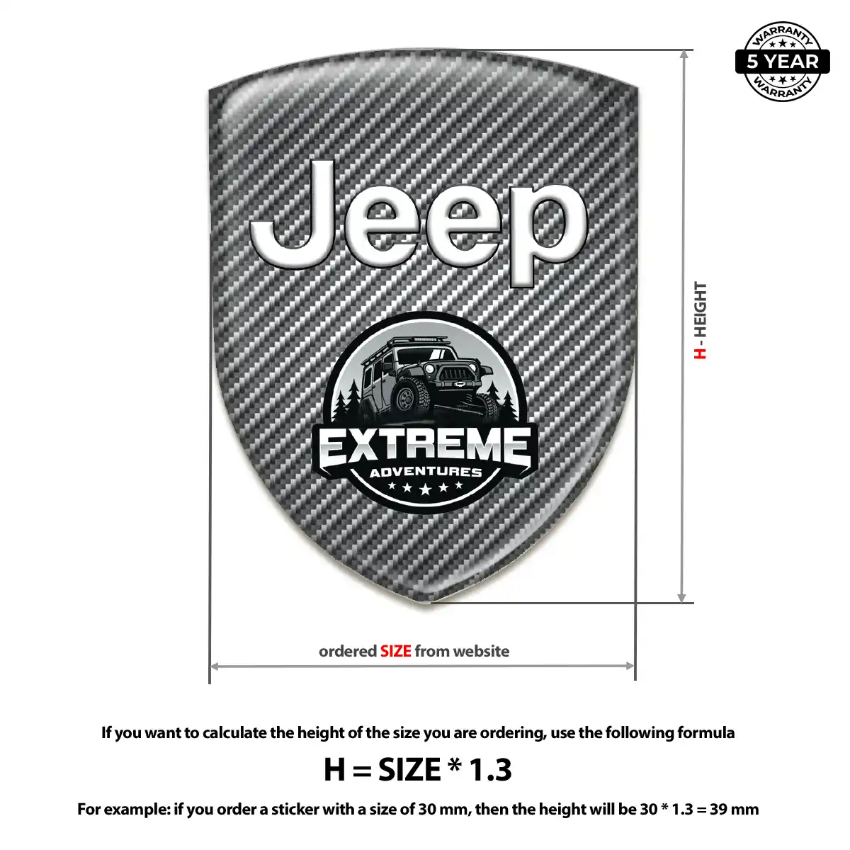 Jeep Gel Badge Sticker Exclusive Series