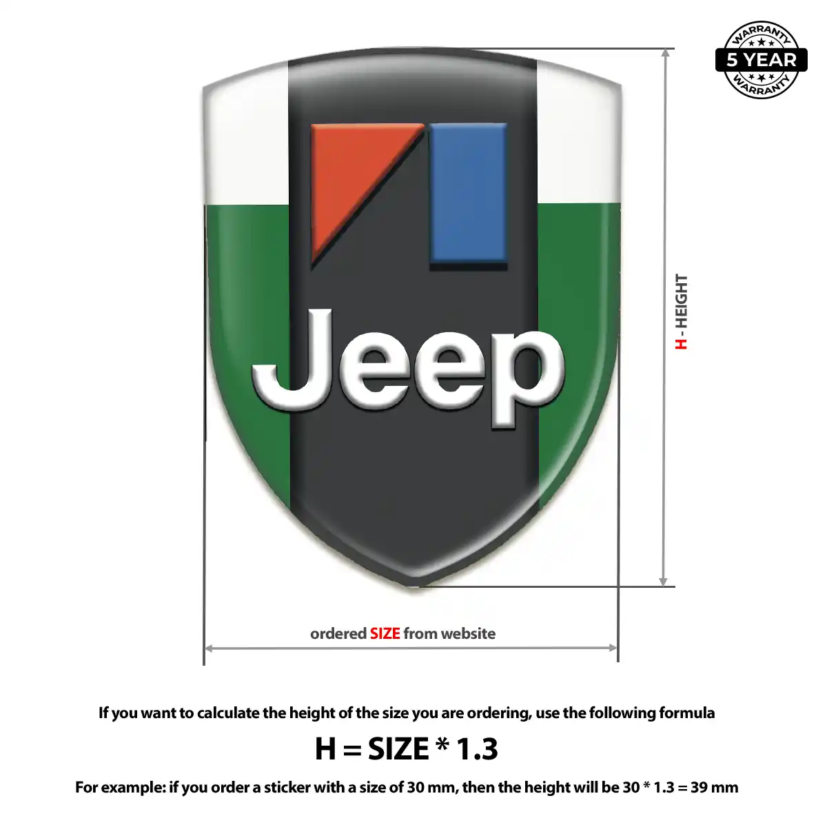 Jeep Gel Badge Sticker Exterior Luxe