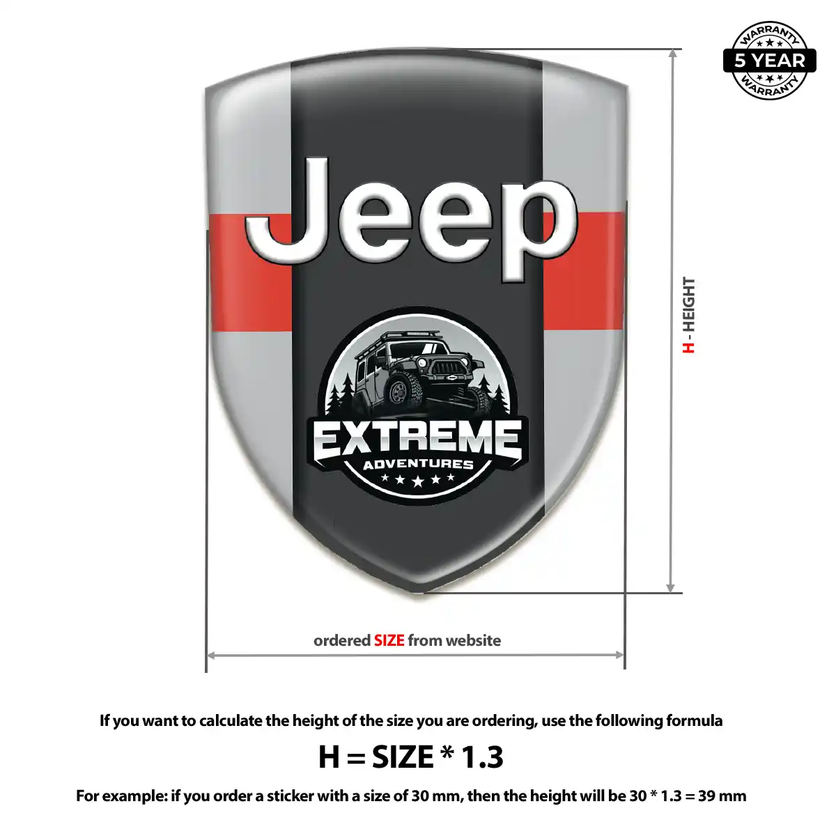 Jeep Gel Badge Sticker Opulent Line