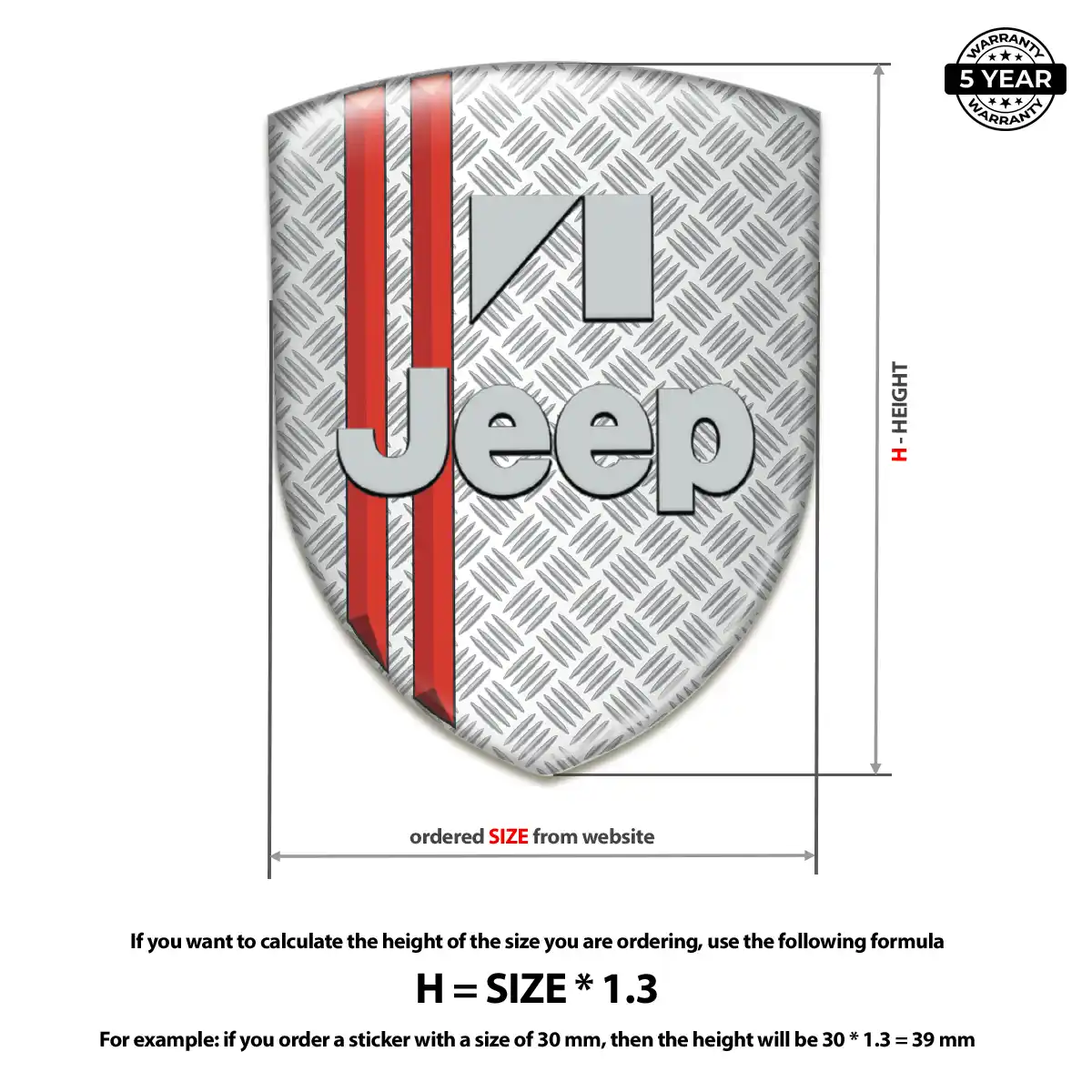 Jeep Gel Badge Sticker Prime Quality