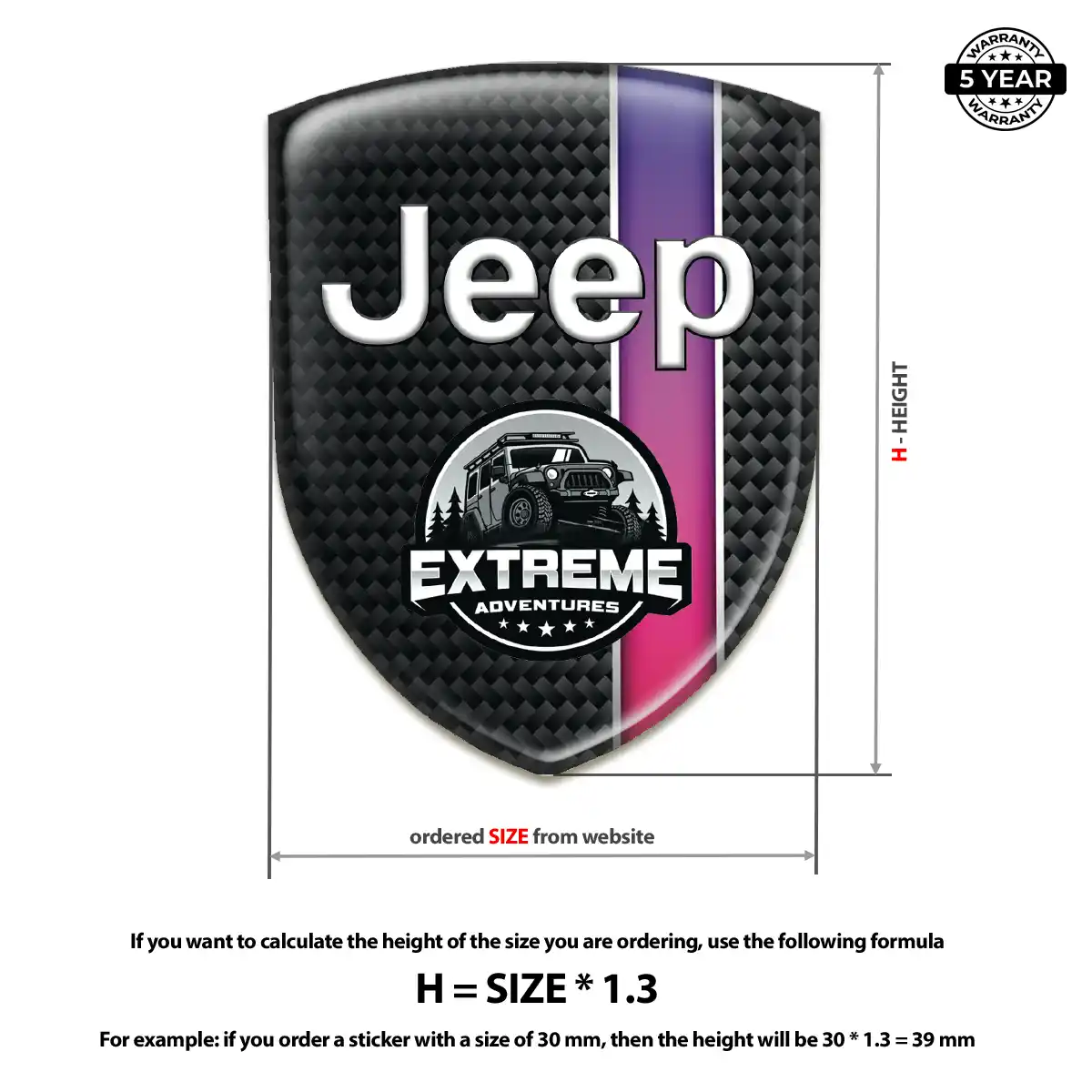 Jeep Gel Badge Sticker Refined Design