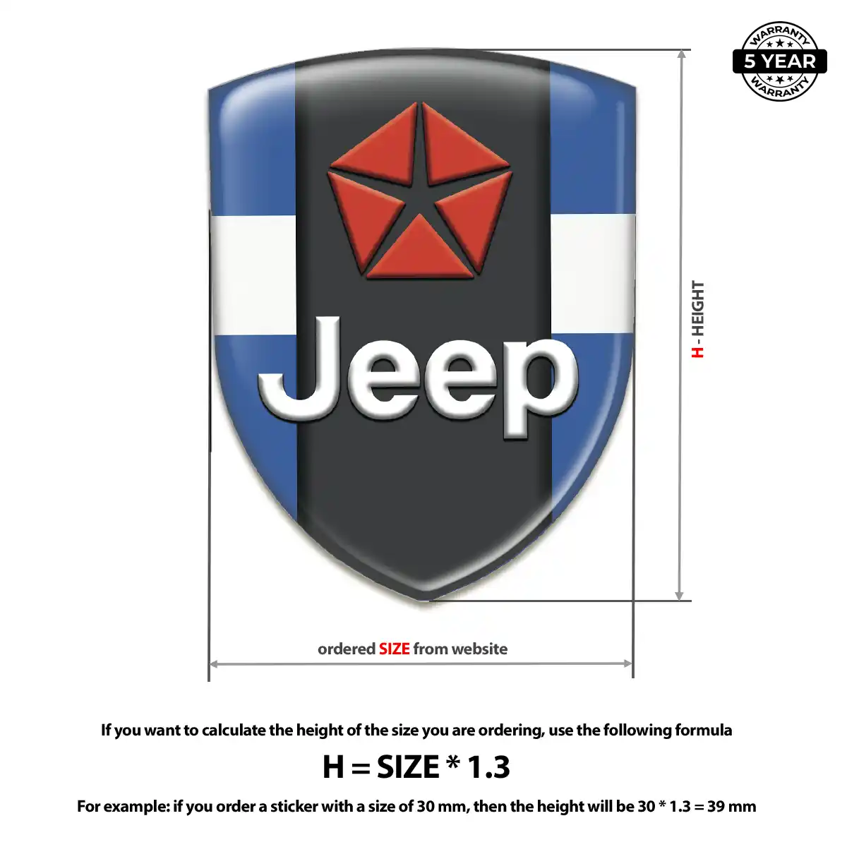 Jeep Gel Badge Sticker Resin Elite