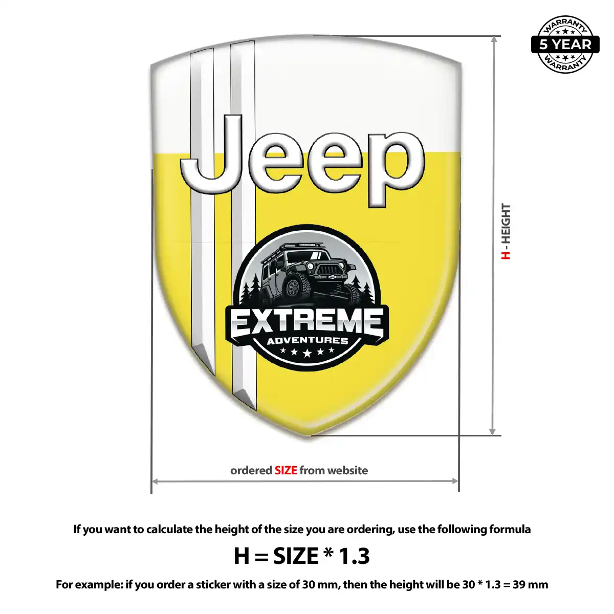 Jeep Gel Badge Sticker Signature Grade
