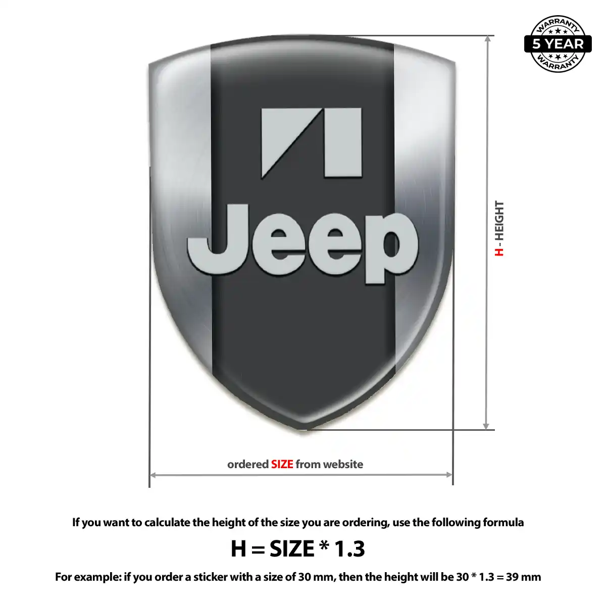 Jeep Gel Badge Sticker Sleek Style