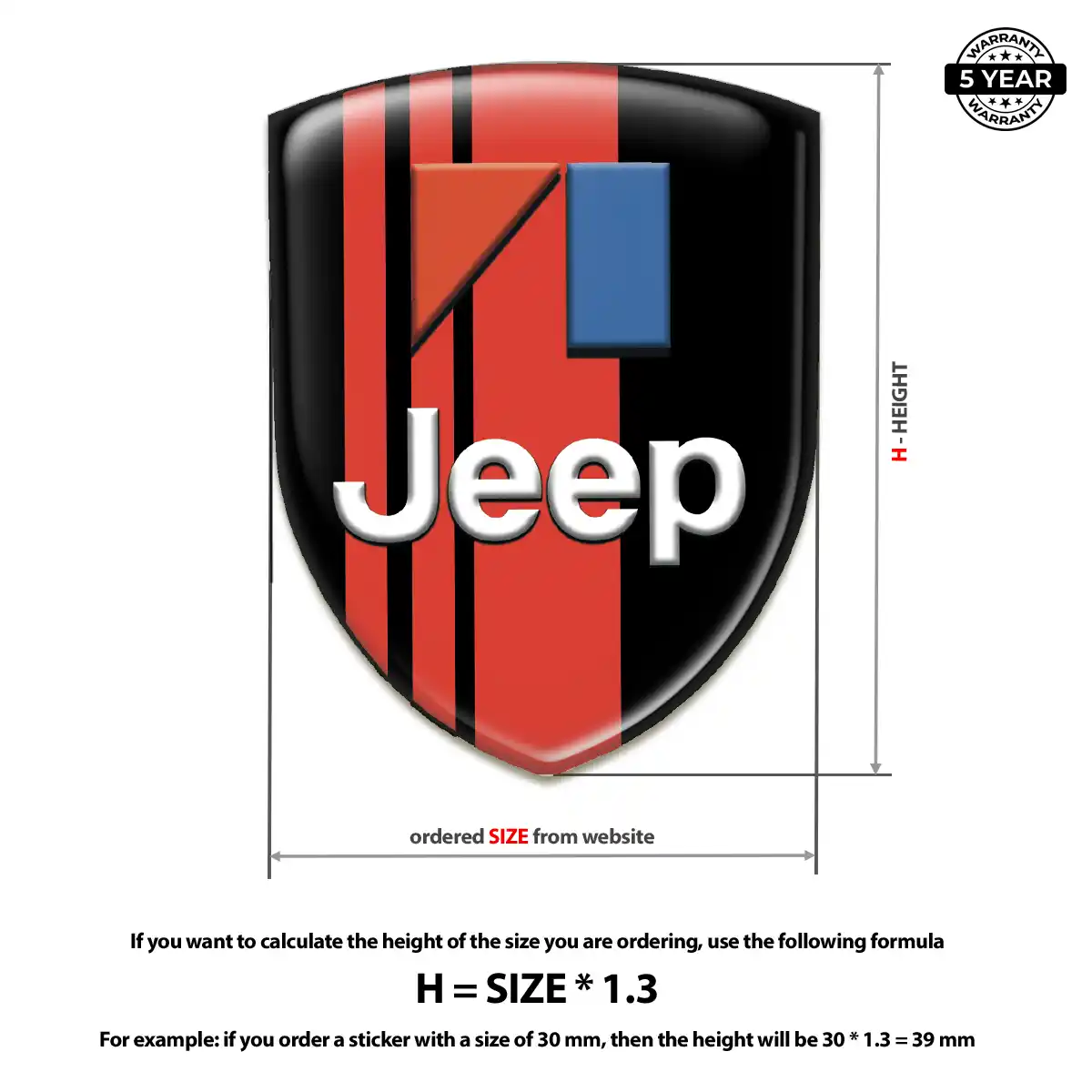 Jeep Gel Badge Sticker Superior Craft