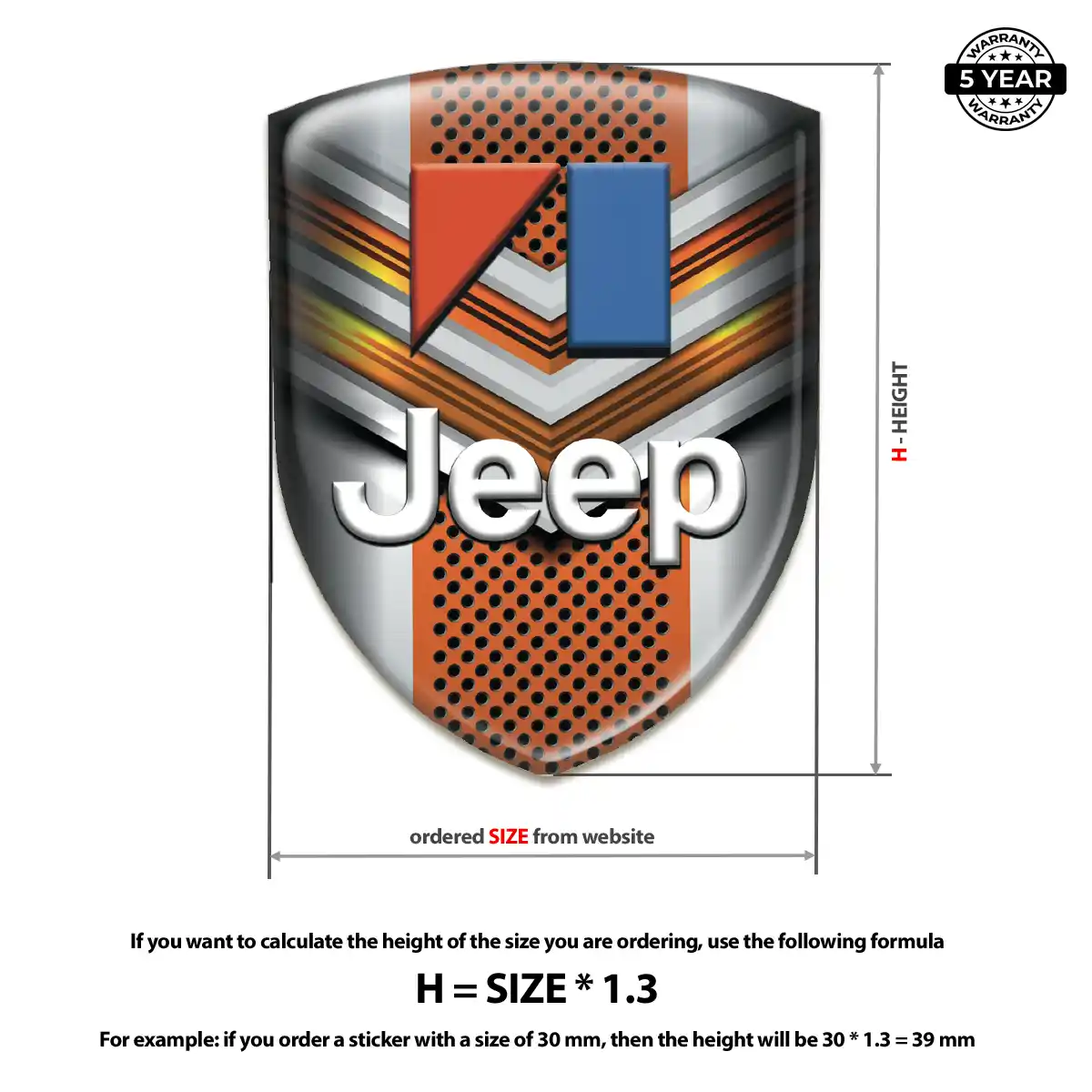 Jeep Gel Emblem Sticker Exterior Luxe