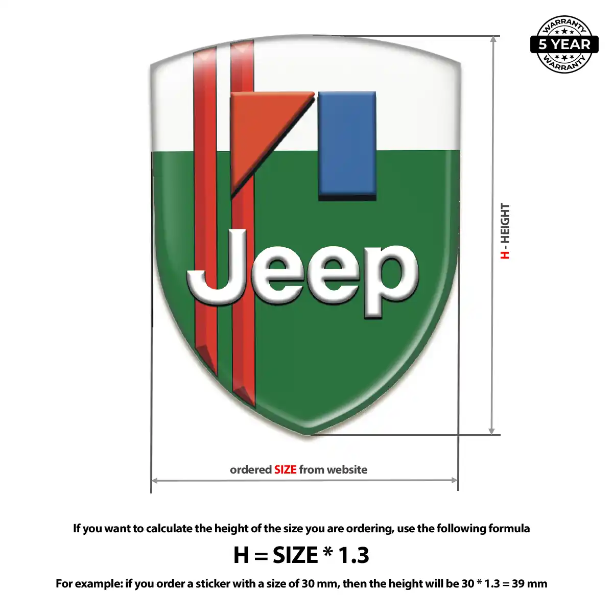 Jeep Gel Emblem Sticker Noble Edition