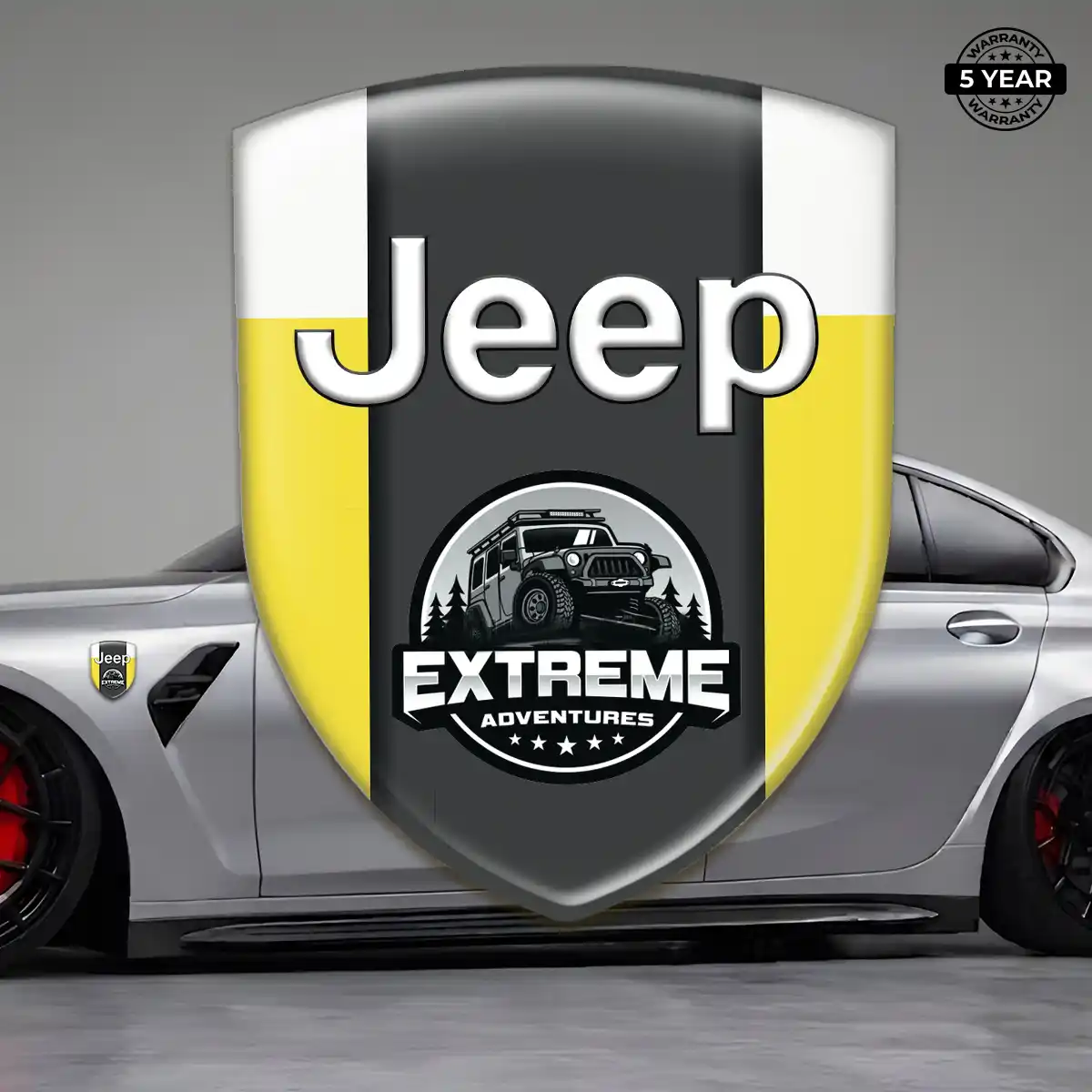 Jeep Gel Emblem Sticker Premium Dome