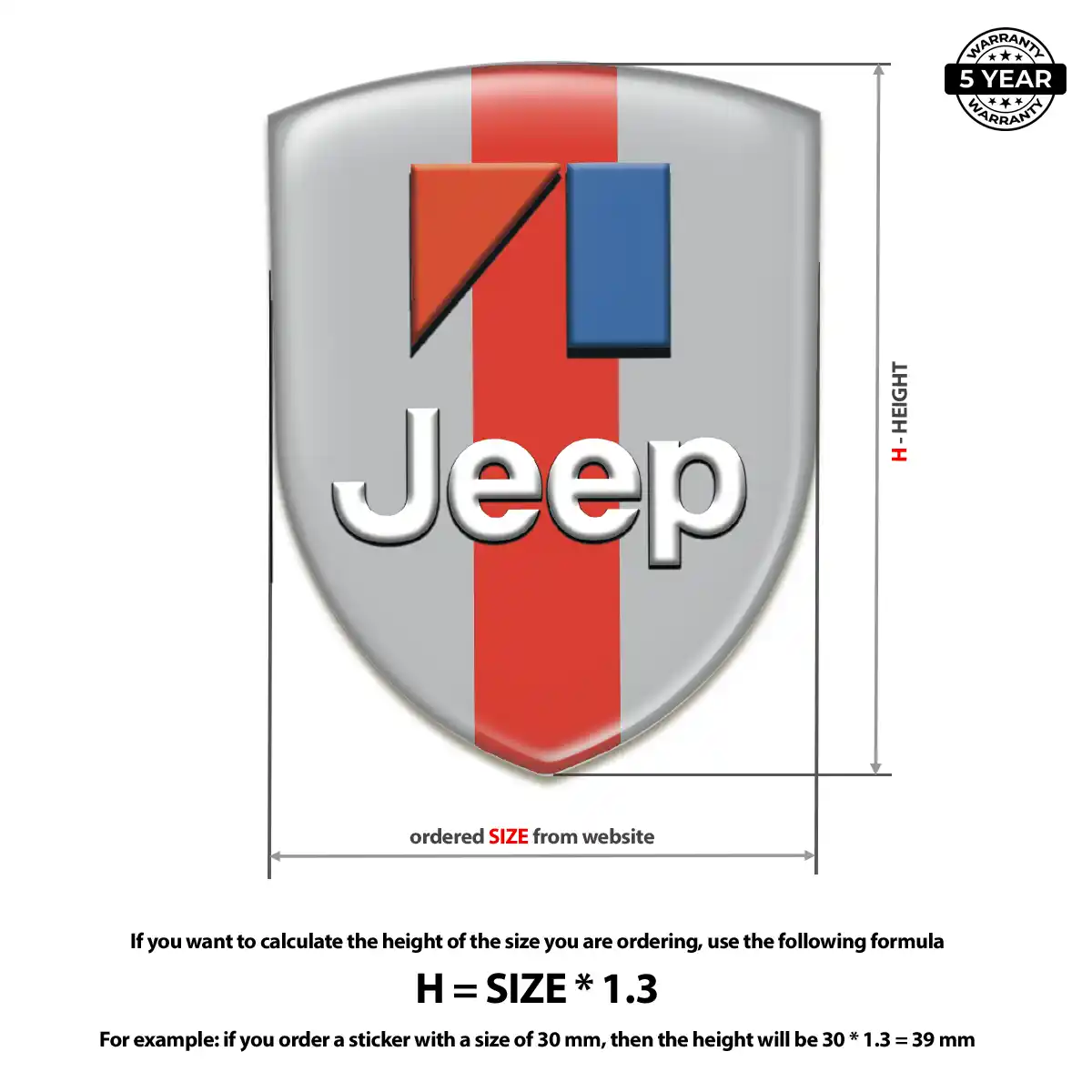 Jeep Gel Emblem Sticker Refined Design