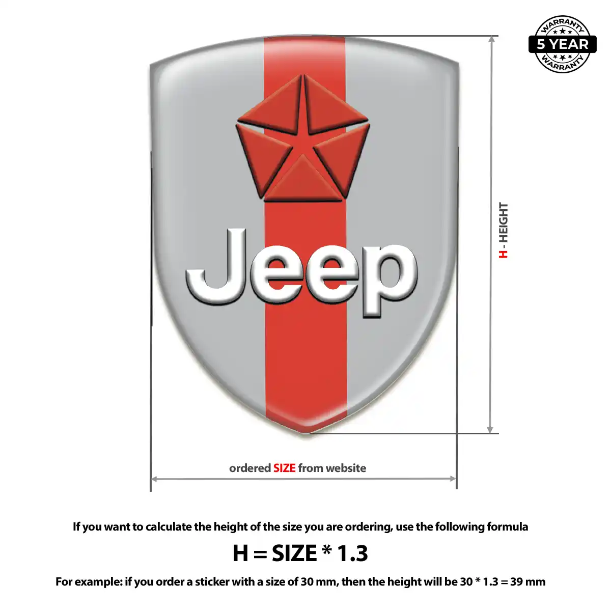 Jeep Gel Emblem Sticker Sleek Style