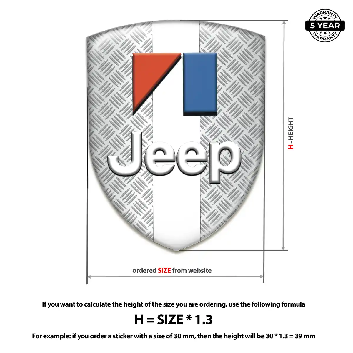 Jeep Gel Emblem Sticker Superior Craft