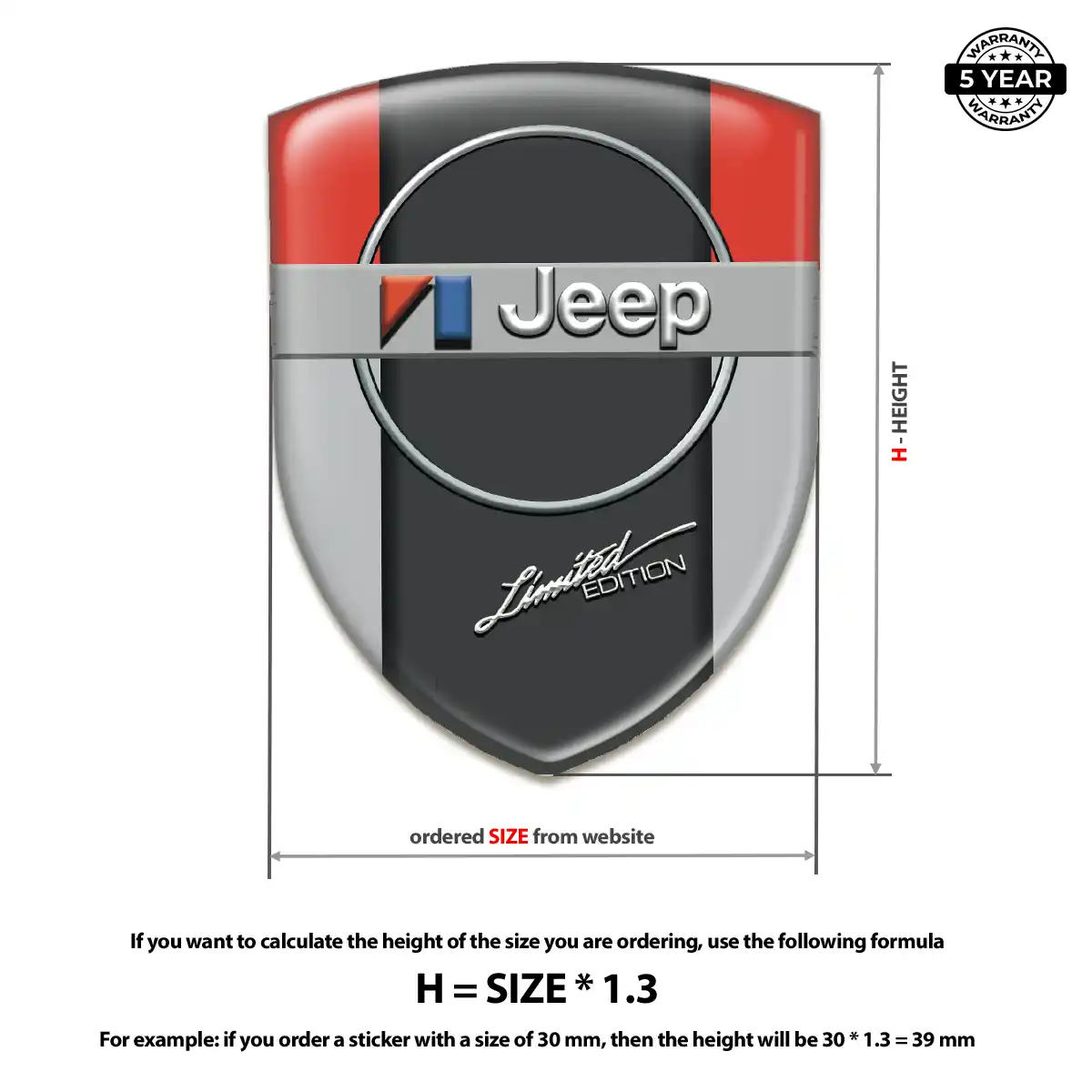 Jeep Logo Badge Cabin Style