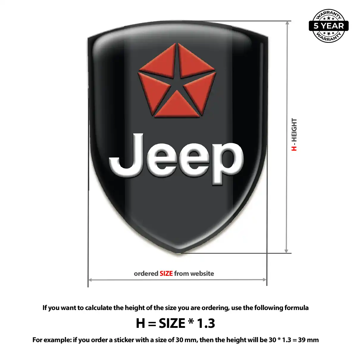 Jeep Logo Badge Elite Finish