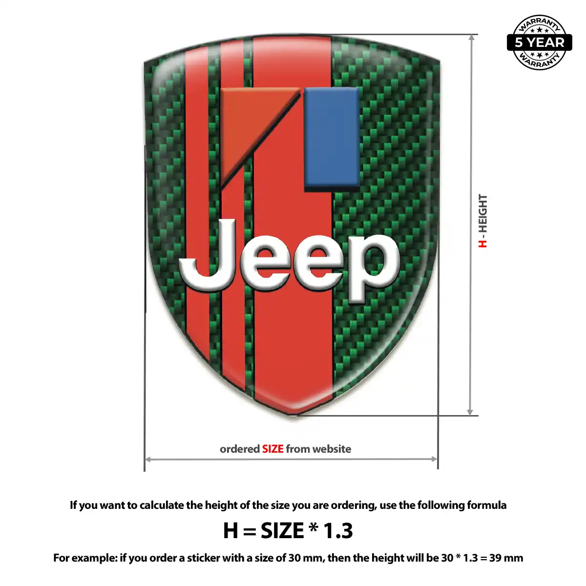 Jeep Logo Badge Premium Dome