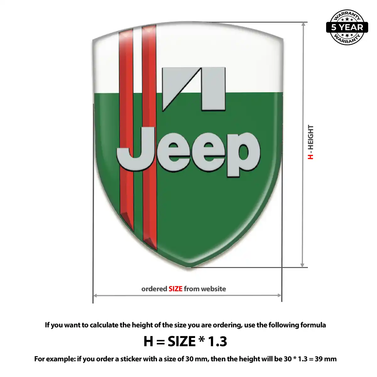 Jeep Logo Badge Resin Luxe