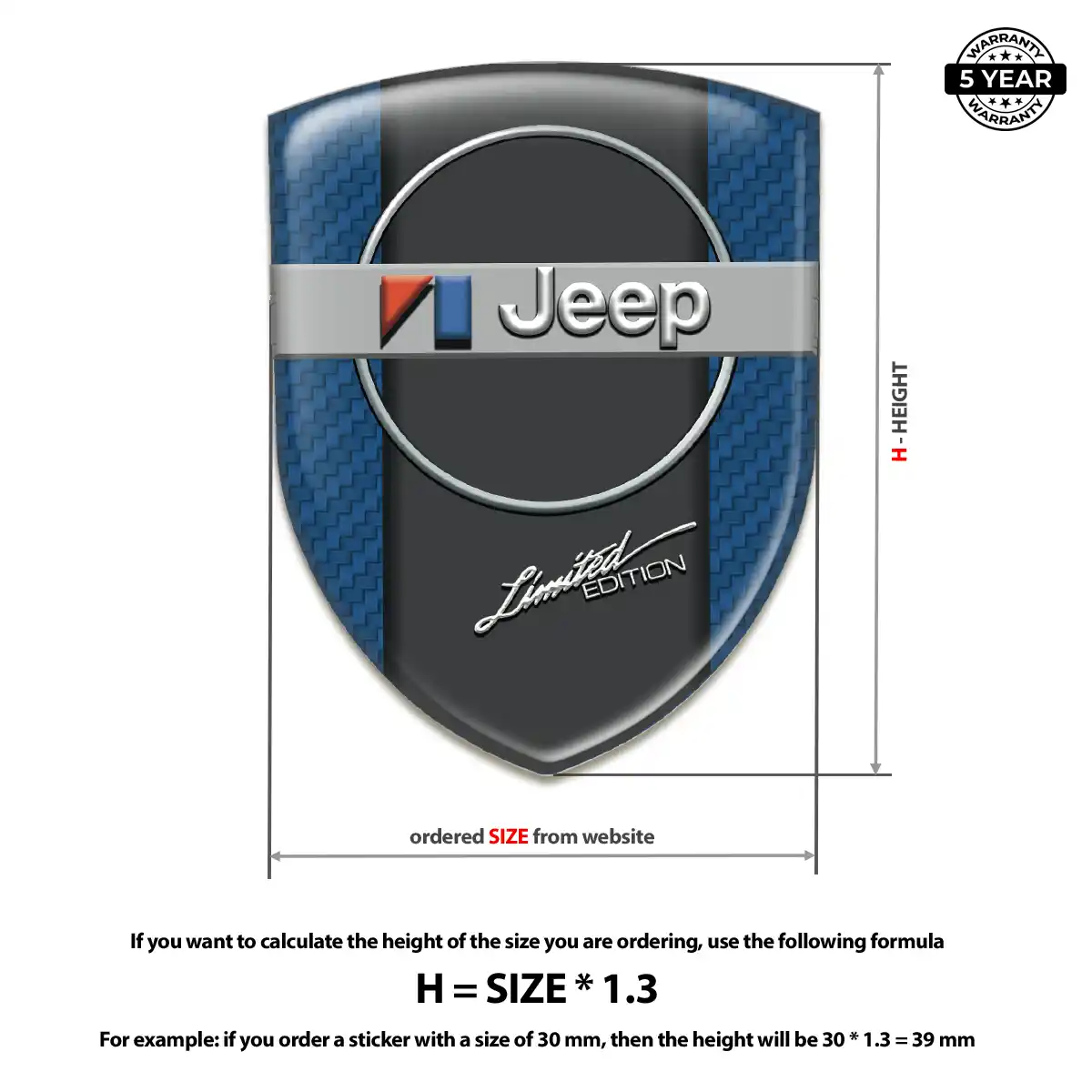 Jeep Logo Emblem Exterior Luxe