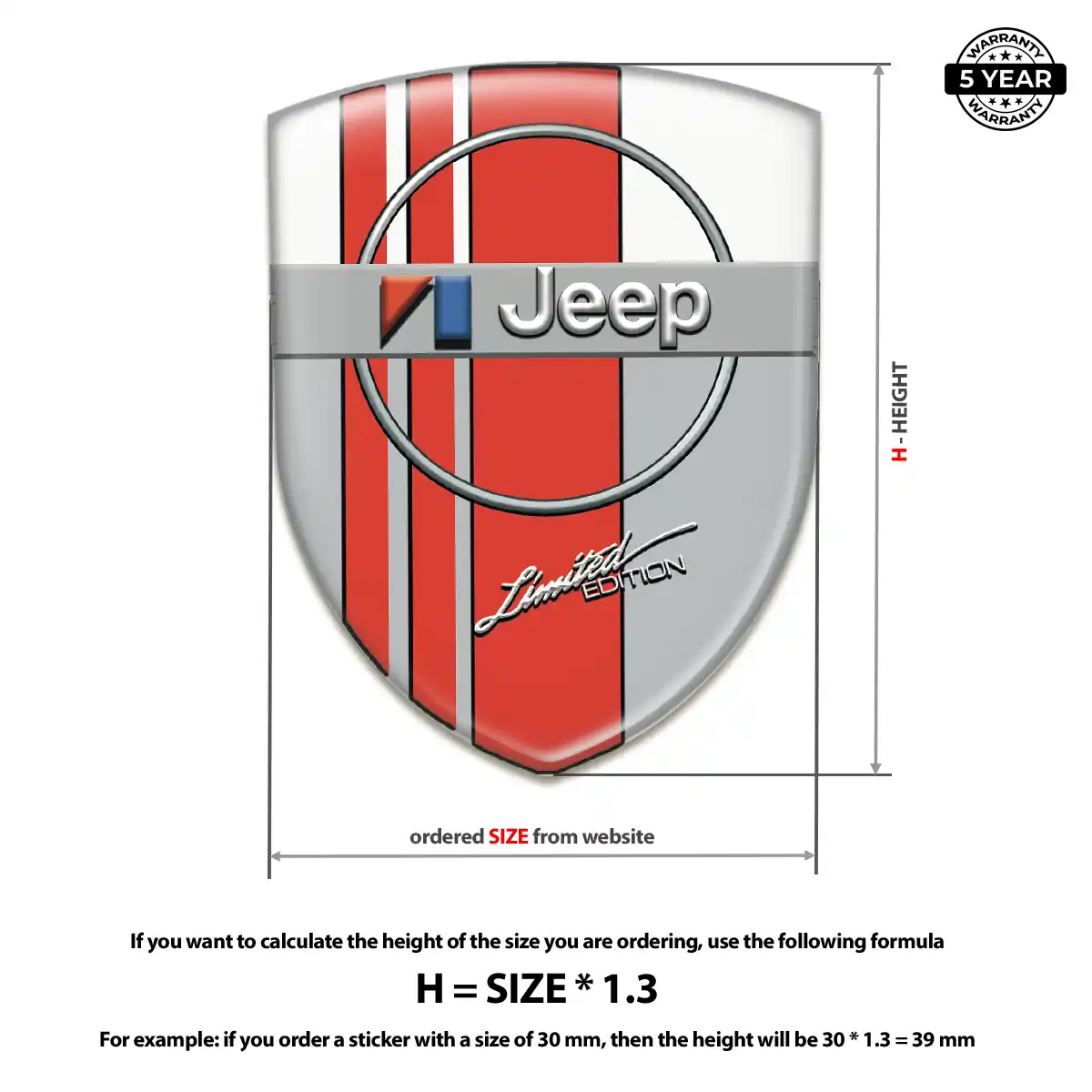 Jeep Logo Emblem Premium Dome
