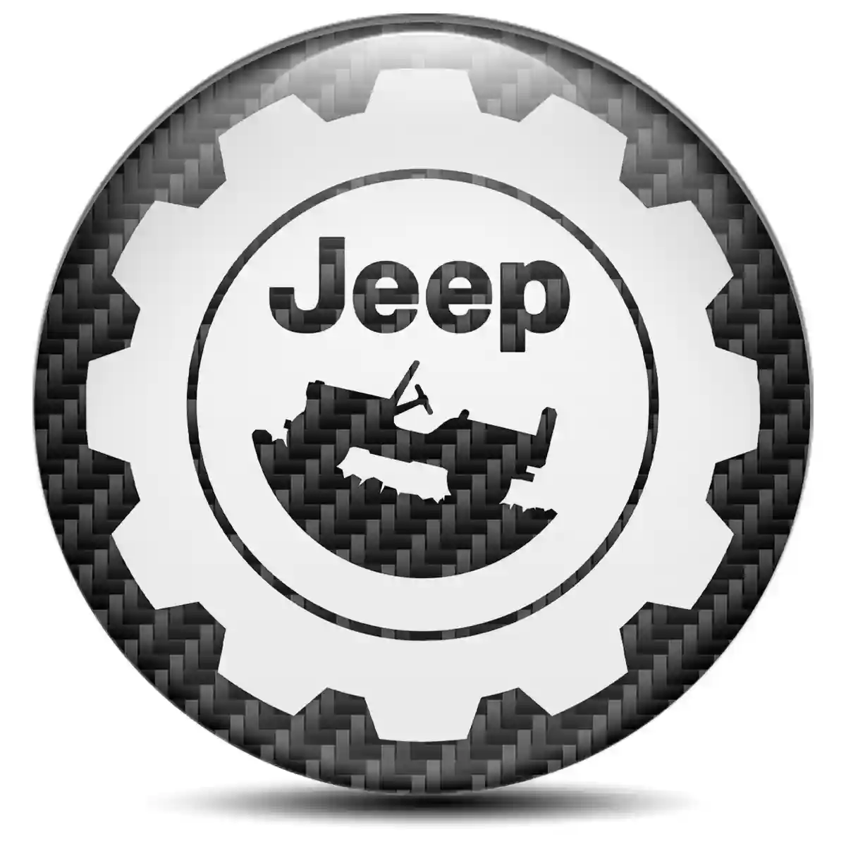 Jeep Logo Silicone Sticker Self-Adhesive High Quality