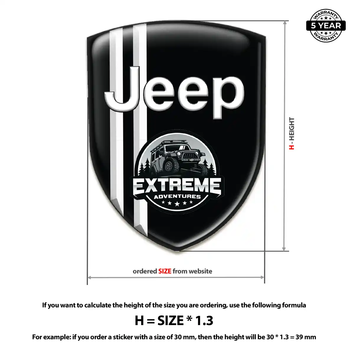 Jeep Logo Sticker Cabin Style